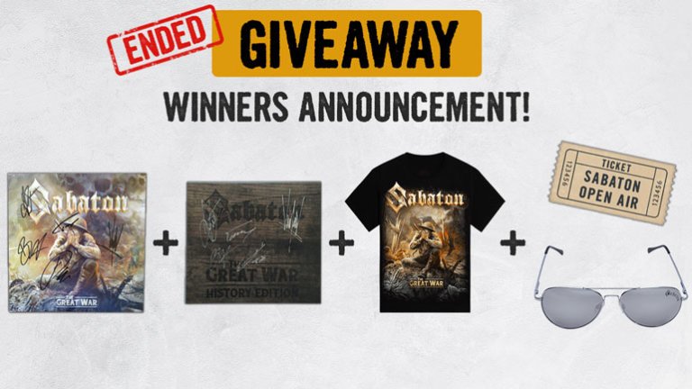 Winners Announcement : The Great War 1 year anniversary Giveaway