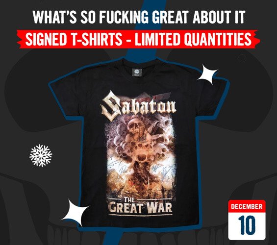 December 10 – Signed T-shirts – Limited Quantities