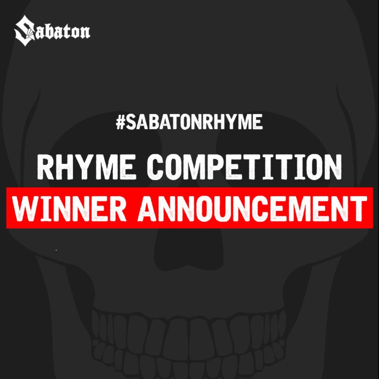 Sabaton Rhyme Competition Winner Announcement