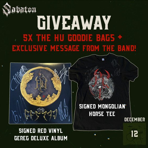 GIVEAWAY: 5x The HU Goodie bags + Exclusive Message from the band!