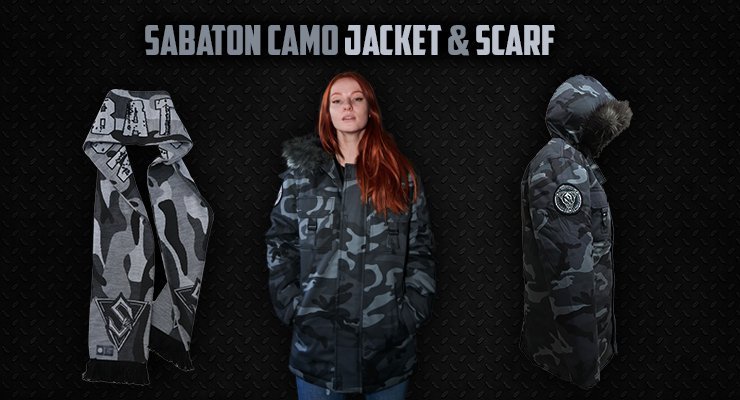 Sabaton camo jacket and scarf