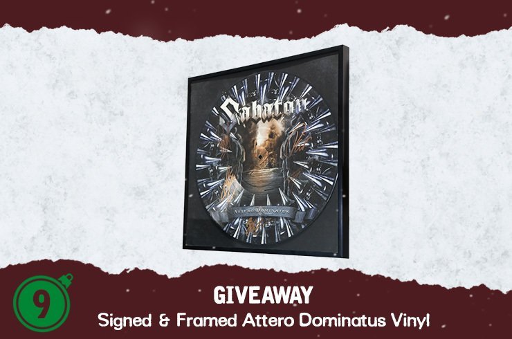 Attero Dominatus framed signed vinyl giveaway