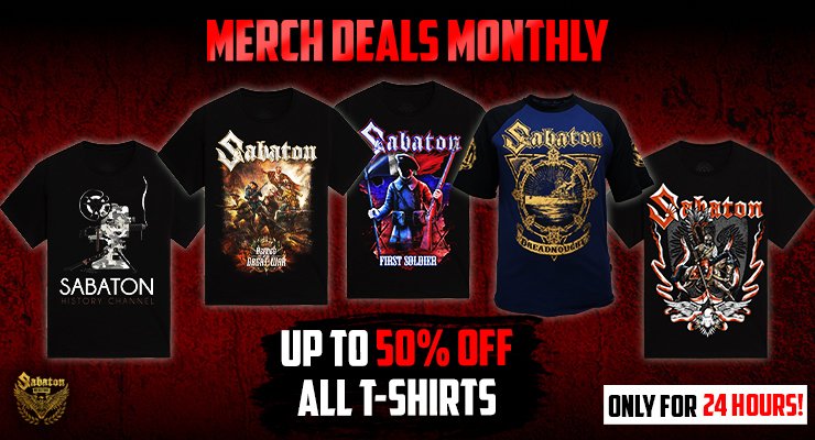 Merch Deals Monthly: Up to 50% off all t-shirts