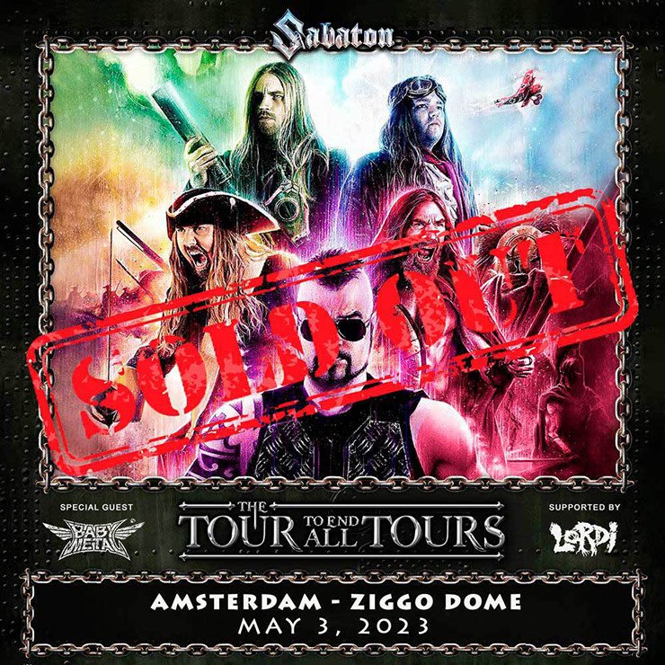 European Tour 2023: Amsterdam show at Ziggo Dome SOLD OUT