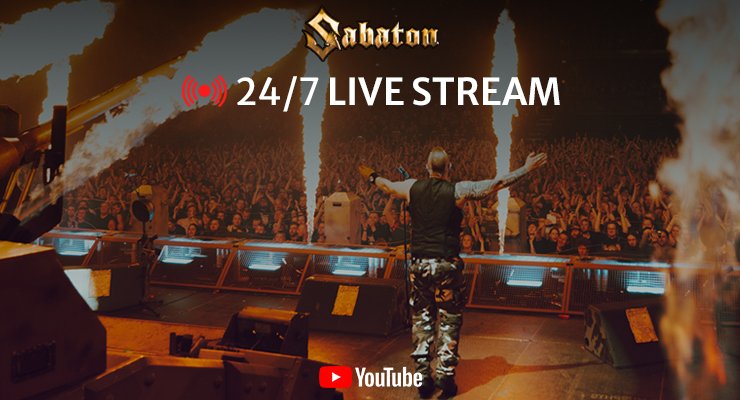 24/7 Sabaton Live Stream on YouTube